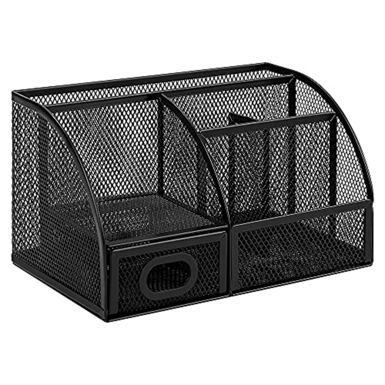 Amazon Basics Mesh Pen Holder and Organizer, Black, ‎9.1" x 5.9" x 5.5''